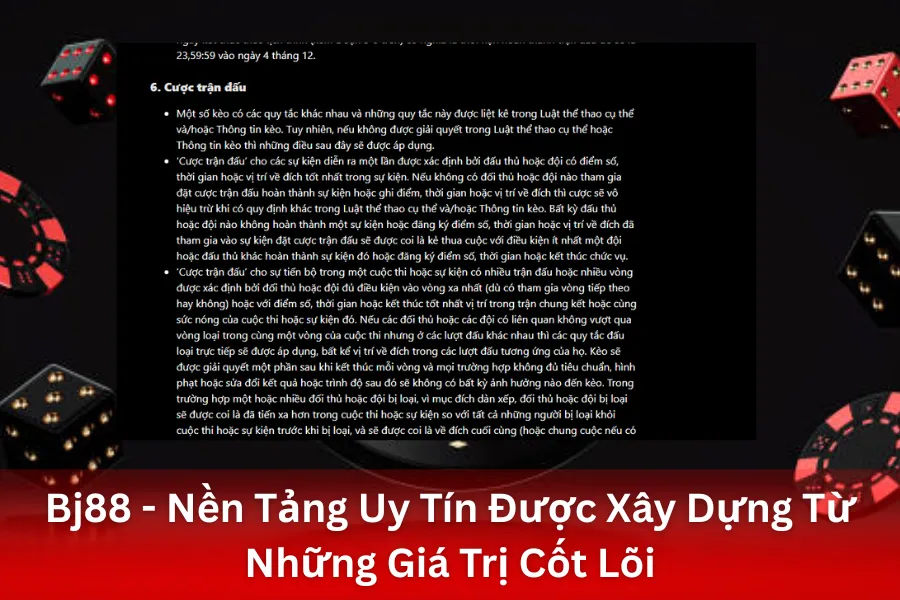 Bj88 - Nền Tảng Uy Tín Được Xây Dựng Từ Những Giá Trị Cốt Lõi