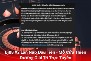 ảnh đại diện Bj88 X2 Lần Nạp Đầu Tiên