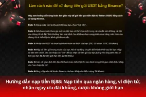 ảnh đại diện Hướng dẫn nạp tiền Bj88