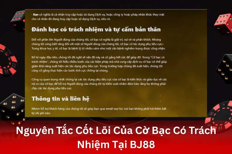 Nguyên Tắc Cốt Lõi Của Cờ Bạc Có Trách Nhiệm Tại BJ88