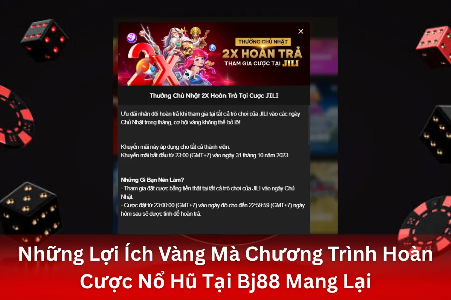 Những Lợi Ích Vàng Mà Chương Trình Hoàn Cược Nổ Hũ Tại Bj88 Mang Lại